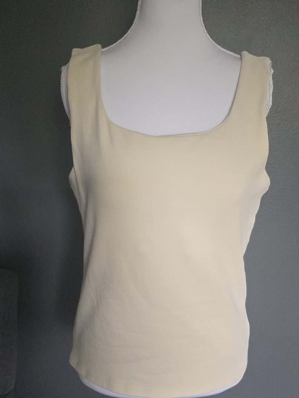OGL Cream Scoop Neck Tank Top Brami